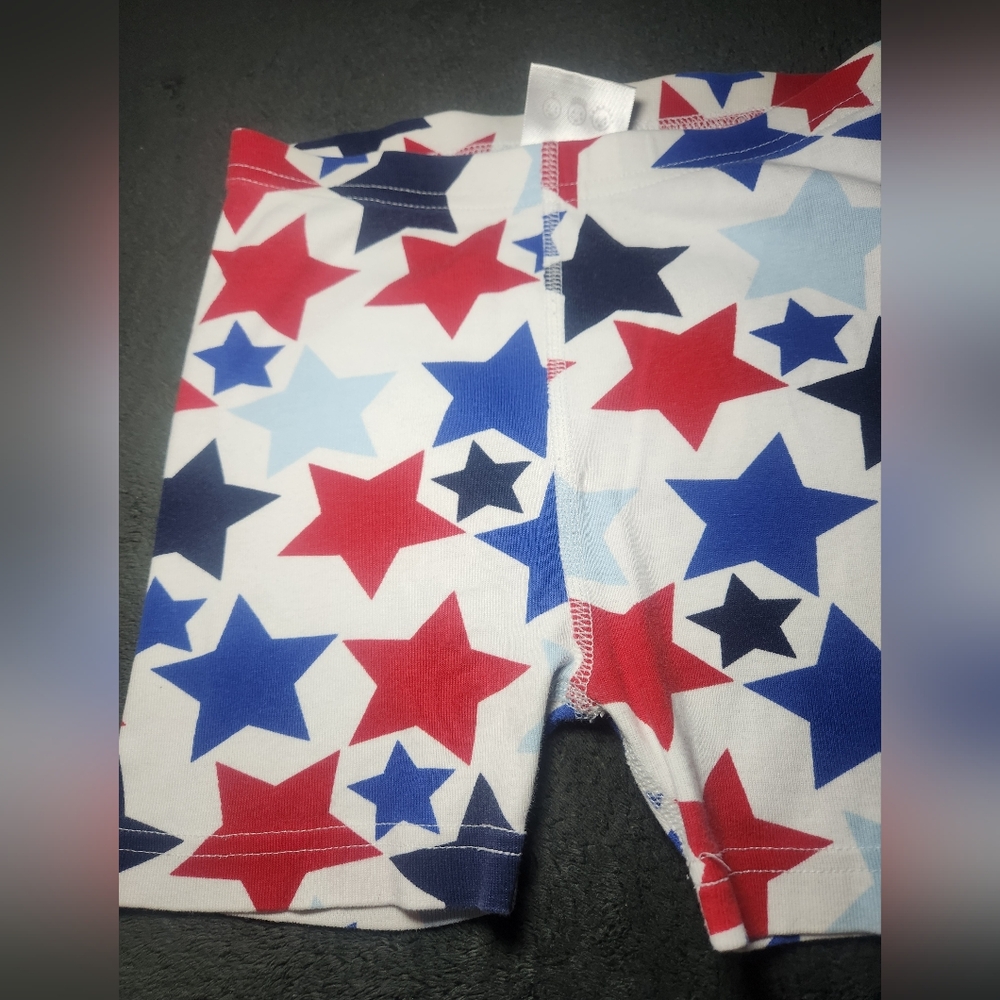 Hanna Andersson Star-Print Shorts  100% Organic Cotton Size 6/7 Kids - Picture 5 of 8